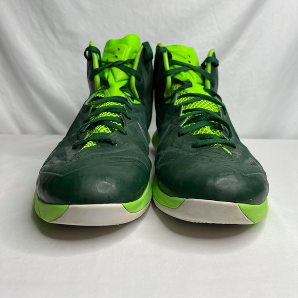 Size 15 - Nike Lunar Hyperquickness TB Green Basketball Shoes 652775-303 - Picture 2 of 14